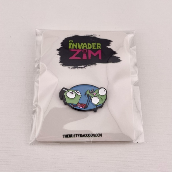 Zim With Gir Invader Zim Enamel Pin Approximately 1” - Picture 1 of 4
